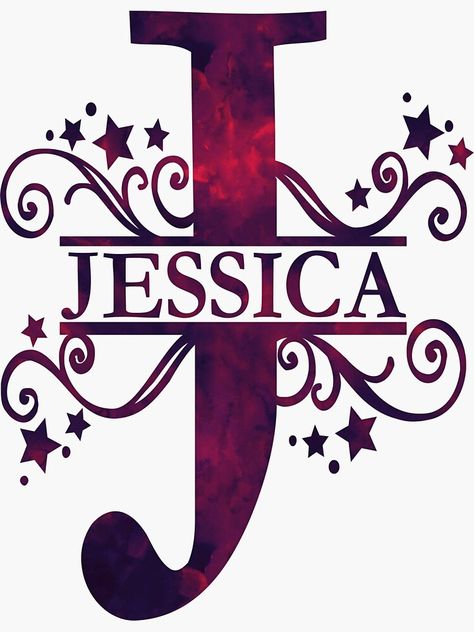 Letter J Tattoo, Jessica Name, Jessica Flores, Tattoo Names, Letter Learning Activities, Monogram Wallpaper, African Women Art, Stylish Alphabets, Pretty Names