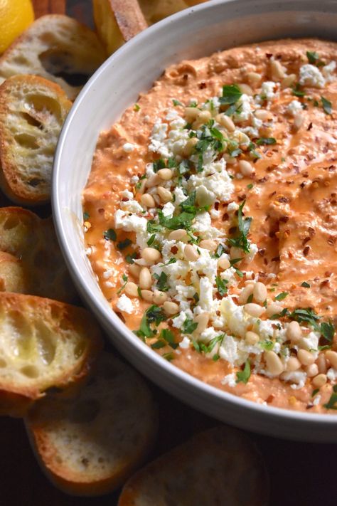 The Best Roasted Red Pepper Feta Dip Recipe: Tangy, Smoky, and Easy to Make - Sauced Up! Foods Roasted Red Pepper Dipping Sauce, Chicken Piccata Soup, Red Pepper Feta Dip, Sauced Up Foods, Pepper Dip Recipe, Homemade Hashbrowns, Roasted Red Pepper Dip, Smoked Salmon Bagel, Red Pepper Dip