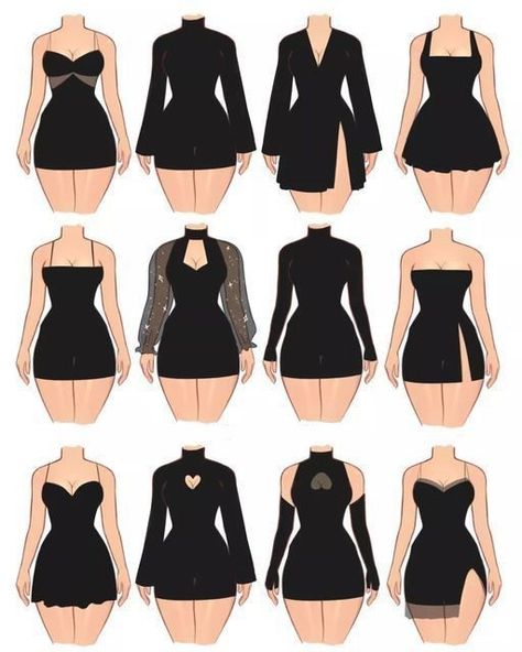 Drawing Tops Female, Base Drawing Clothes, Expensive Dresses Short, H Cup Outfits, Clothing Design Sketches Dress, Dress To Impress Drawing, Dress Shapes For Body Types, This Dress On Your Oc, Designing Clothes Sketches