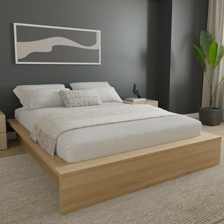 Bed Frame Natural, High Platform Bed, Low Platform Bed Frame, Japanese Bed Frame, Cheap Bed Frame, Japanese Style Bed, Low Platform Bed, Low Bed Frame, Simple Bed Frame