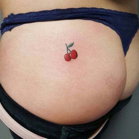 Tattoo Cherry, Tumblr Tattoo, Tattoo Symbolism, Tattoo Pierna, Cherry Tattoo, Mario Tattoo, Strawberry Tattoo, Traditional Tattoo Flowers, Leopard Tattoos