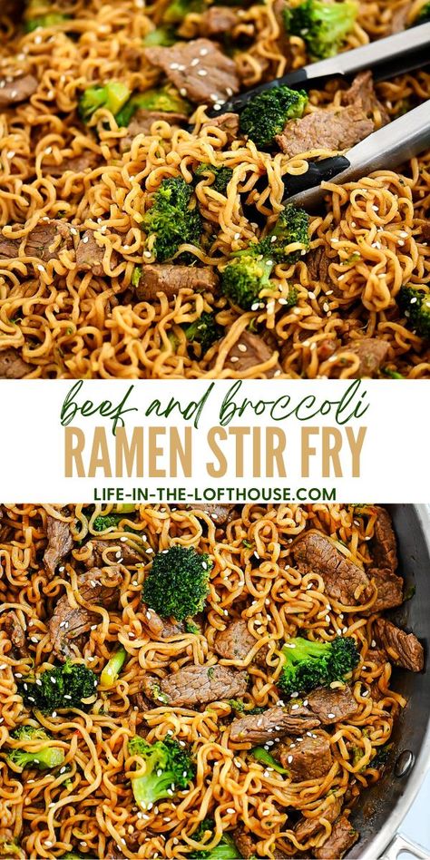 Broccoli Ramen Stir Fry, Ramen Meals, Beef And Broccoli Ramen, Beef Ramen Noodle Recipes, Beef Ramen Recipe, Broccoli Ramen, Crockpot Beef And Broccoli, Steak Stirfry Recipes, Ramen Noodle Recipes Easy