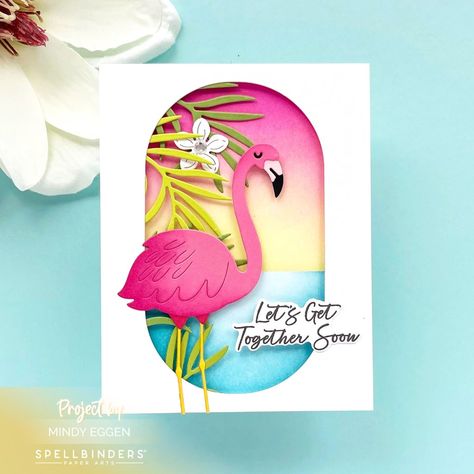 Tropical Backgrounds With Spellbinders May 2024 Clubs Tropical Backgrounds, Handmade Greeting Card Designs, Tropical Background, Birthday Cards For Women, Spellbinders Cards, Summer Cards, Card Making Crafts, Bird Cards, Card Making Inspiration