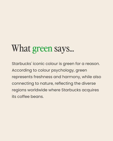 Colour psychology & the influence it has on your brand 🌈⁠ ⁠ PART 2 ✨⁠ ⁠ If you missed part one, I covered the effect of the colour red! ❤️⁠ ⁠ This time it’s all about GREEN! 🌿⁠ ⁠ Did you know every colour is associated with different emotions? Colour psychology plays a role in branding and products by influencing how consumers interact with your brand. Each colour evokes an emotion which can impact if a client books with you or not.⁠ ⁠ What brand do you think of when you see the colour green?... Green Psychology, The Colour Red, The Colour Green, Colour Psychology, Different Emotions, Colour Red, Green Colors, Red Color, You Think