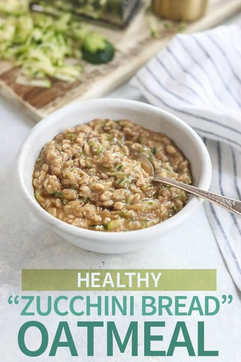 Bread In A Bowl, Oatmeal Zucchini, Zucchini Oatmeal, Easy Oatmeal Recipes, Zucchini Bread Healthy, What Is Healthy Food, Summer Zucchini, Healthy Diet Food, Easy Oatmeal