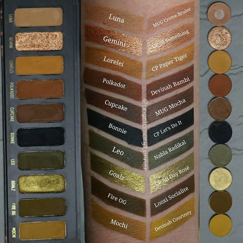 Melt Cosmetics 'Gemini' Palette Dupes! I listed several more alternatives for every shade and linked all of the products in my blog post… Melt Gemini Palette, Melt Cosmetics Palette, Melt Cosmetics Gemini, Mac Sin, Gemini Palette, Huda Beauty Palette, Mac Lipsticks, Buy Makeup, Melt Cosmetics