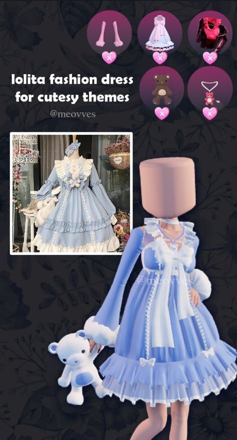 Dti Outfits Ideas Victorian, Dress Hack Dress To Impress, Lolíta Fashion Dress To Impress Outfits, Outfit Dti Combos, Dress To Impress Theme Victorian, Dress To Impress Victorian Theme, Ribbon Galore Dress To Impress, Rococo Dress To Impress Outfit, Dti Outfits Victorian Theme