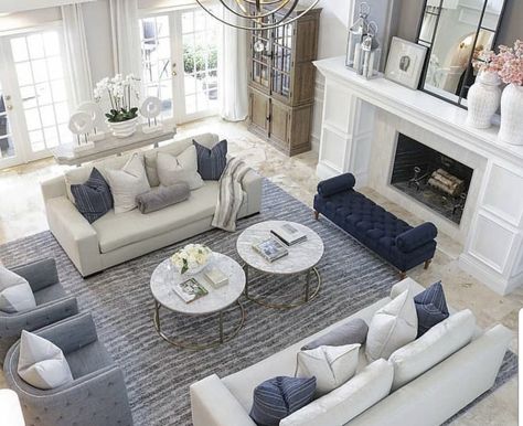 Ultra Luxury Living Room, Living Motivation, Motivation Design, Design Motivation, Bobs Furniture, Living Room Sets Furniture, Blue Living Room, Elegant Living Room, Household Furniture