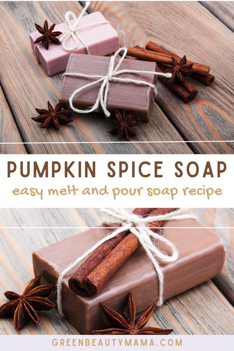 DIY Pumpkin Spice Soap – Easy Fall Melt and Pour Soap Recipe Halloween Soap Diy, Melt And Pour Glycerin Soap Recipes, Fall Soaps Melt And Pour, Holiday Soap Recipes, Easy Homemade Soap, Fall Soap Recipes, Scrub Making, Homemade Soap Recipe, Glycerin Soap Recipe