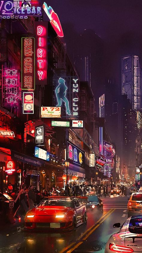 City Life Aesthetic, Cyberpunk Aesthetic, Cyberpunk City, Futuristic City, Future City, City Wallpaper, Cyberpunk Art, 판타지 아트, Night City