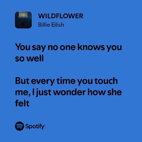 Spotify Lyrics, Reality Check, Spotify Song, Billie Eilish, Song Lyrics, Knowing You, Wild Flowers, Songs