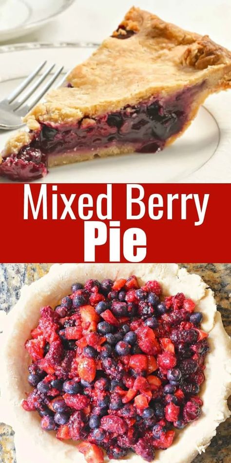 Mixed Berry Pie Recipe | Serena Bakes Simply From Scratch Berry Pie Filling Recipe, Sour Cream Pie Crust, Frozen Berry Pie, Mixed Berry Pie Filling, Mixed Berry Pie Recipe, Sour Cream Pie, Berry Pie Filling, Berry Pie Recipe, Fruit Pie Recipe