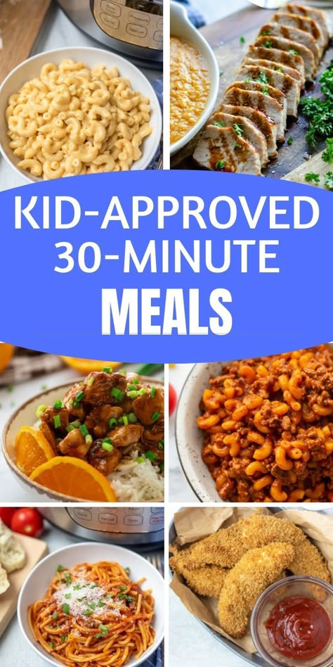 You are going to want to bookmark these Healthy 30 Minute Meals. This collection of quick and easy 30 minute meals is perfect for families--even families with picky eaters! There is no excuse to not eat a home-cooked healthy meal when dinner can be ready so quickly. Picky Eaters Dinner, 30 Minute Meals Healthy, Office Food, 30 Min Meals, Dinner Aesthetic, Meals For Kids, Quick Healthy Dinner, Healthy Family Dinners, Easy Meals For Kids