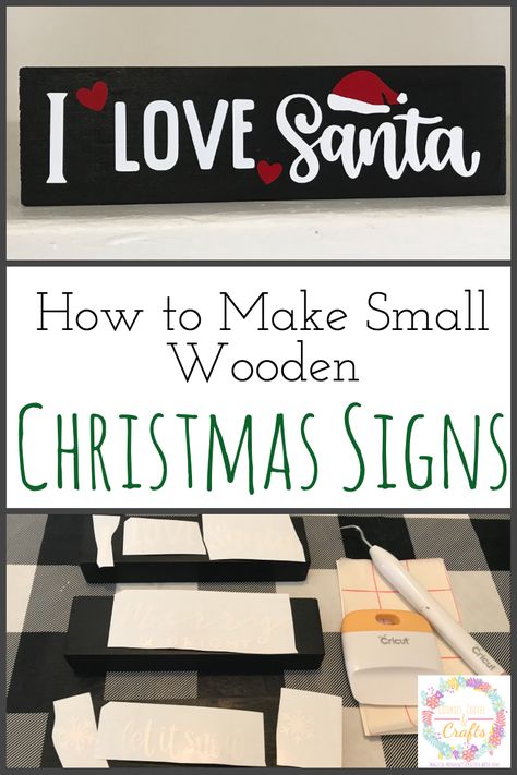 How to Make Small Wooden Christmas Signs Christmas Shelf Decor Ideas, Wooden Christmas Signs, Christmas Shelf Decor, Christmas Pallet Signs, Shelf Decor Ideas, Holiday Wood Sign, Christmas Shelf, Wood Laser Ideas, Christmas Signs Diy