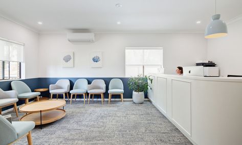 Life & Mind Psychology Clinic - Healthcare Snapshots Waiting Room Design Reception Areas, Mind Psychology, Psychology Clinic, Australia Life, Waiting Room Design, Healthcare Interior Design, Medical Office Decor, Dental Office Design Interiors, Office Waiting Rooms