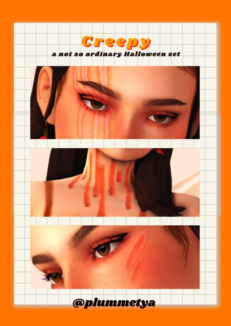 Sims 4 Halloween Cc, Sims 4 Halloween, Clown Face Paint, Creepy Smile, The Sims 4 Skin, Pelo Sims, Sims 4 Cc Makeup, Sims 4 Cc Skin, Free Sims