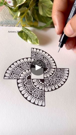 New Mandala Art Drawing, Mandala Zentangle Art, Geometric Designs Art Creative, Simple Patterns To Draw, Mandala Art Drawing Creative, Mandala Drawing Tutorial, Simple Mandala Drawing, Mandala Art Ideas Creative, Mandala Drawing Ideas