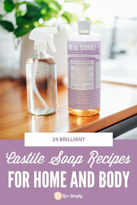 How To Make Body Wash With Castile Soap, Dr Bronner Castile Soap, Castile Soap Bathroom Cleaner, Castile Soap Dilution Cheat Sheet, Body Wash Castile Soap Diy, Castile Soap Dish Soap, Castile Soap Recipes Homemade Body Wash, Cleaning With Castile Soap, How To Use Castile Soap