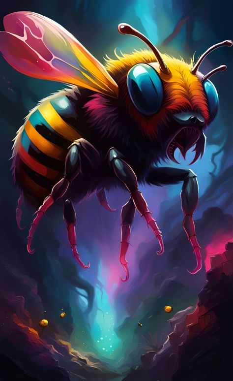 Bee, monster, art,phone background - - #background #monster #bee #art #wallpaper Bee Art Wallpaper, Bee Fantasy Art, Bee Monster, Scorpio Art, Bee Art, Background Background, Phone Background, Monster Art, Phone Backgrounds