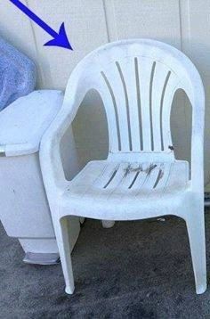 You might want to rethink your backyard chairs whe…Edit description Outdoor Shower Fixtures, Backyard Chairs, Backyard Play Spaces, Easy Backyard Diy, Diy Furniture Makeover Ideas, Backyard Playhouse, Pool Chairs, Chair Ideas, Easy Backyard