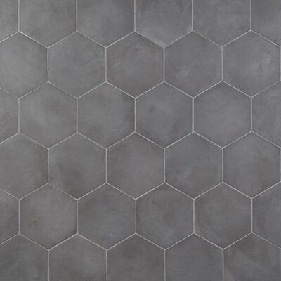 Grey Hexagon Tile, Hexagon Tile Bathroom, Hexagon Floor, Handcrafted Tile, Ivy Hill Tile, The Dash, Encaustic Tile, Grey Tiles, Porcelain Floor