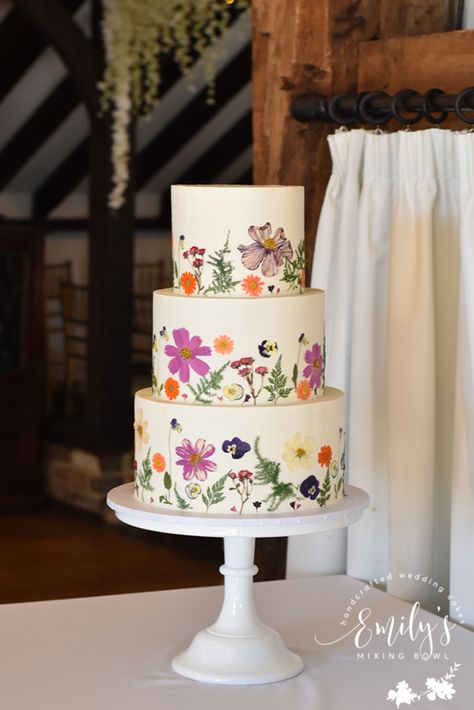 Wedding Cakes Archives - Emily's Mixing Bowl Pressed Flower Wedding, Flower Wedding Cake, Anti Bride, Newport Wedding, Floral Wedding Cake, White Chocolate Ganache, Wedding Cakes With Flowers, Wildflower Wedding, Breakfast Cake