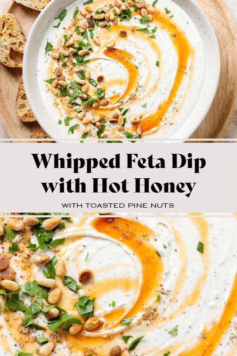 Pumpkin Feta Dip, Whipped Feta Dip With Hot Honey, Whipped Feta With Hot Honey, Autumn Dips, Honey Appetizers, Fall Apps, Feta Cheese Dip, Whipped Feta Dip, Goat Cheese Dip