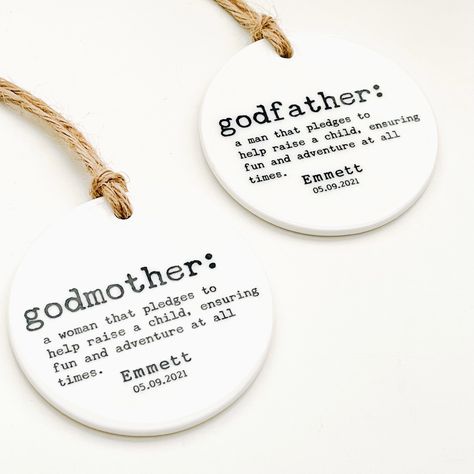 Gift For Godfather, Godparents Gift Ideas, Godfather Gift Ideas, Gifts For Godparents, Baby Joey, Godfather Gifts, Tie Ribbon, Godparent Gifts, Godmother Gifts