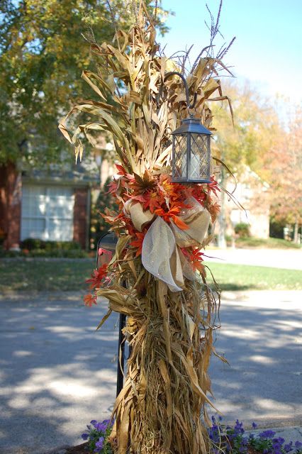 My Amazeing Journey: cupcake, birthday, engagement, funerals, sickness, and cell phones Fall Outside, Corn Stalks, A House, Lamp Post, Pumpkins, Corn, Porch, Flowers