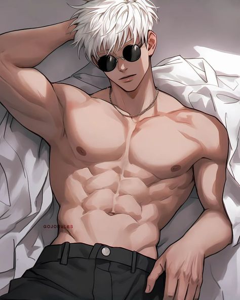 ▻ ⟦AI-Genenrated⟧ ©→ GojoRules #呪術廻戦 #JujutsuKaisen Gojo Satoru Hot Fan Art, Gojo Abs Fanart, Gojo Abs, Maki Anime, Hot Fan, Boy Blurred Pic, Anime Outfit, Men Abs, Really Cool Drawings