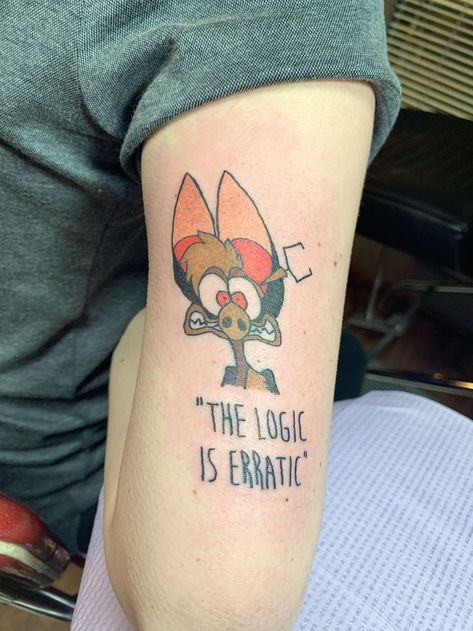 Ferngully Hexxus Tattoo, Old Movie Tattoo, Childhood Movie Tattoos, Good And Bad Tattoo Ideas, 90s Movie Tattoos, Batty Koda Tattoo, Funny Cartoon Tattoos, Batty Ferngully Tattoo, Tattoo Movie Inspired