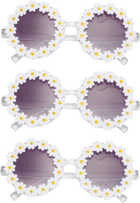 Amazon.com: Oagsln 3 Packs Daisy Sunglasses Daisy Flower Shape Round Glasses Toddler Kids Girl Daisy Flower Round Anti-UV Sunglasses : Clothing, Shoes & Jewelry Daisy Flower Outfit, Daisy Glasses, Daisy Sunglasses, Uv Sunglasses, Cloth Flowers, Round Glasses, Flower Accessories, Toddler Kids, Eras Tour