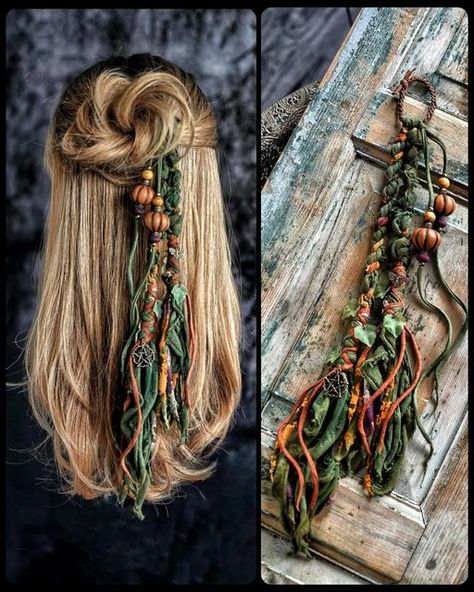 Boho Hair Wrap, Viking Hair, Hippie Hair, Bohemian Hairstyles, Festival Hair, Skirt Maxi, Boho Hairstyles, Hair Beads, Hair Art