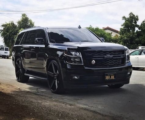 Chevy Tahoe Blacked Out, Blacked Out Suv, Black Suv Cars, Blacked Out Tahoe, 2022 Tahoe, Tahoe Suv, Chevrolet Trucks Lifted, 2023 Chevy Tahoe, Black Chevy Tahoe