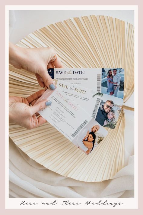 Planning a wedding in Santorini, Hawaii, Cancun, or Mexico? No matter your wedding location, I can design the stationery set of your dreams. Boarding Pass sets are some of my personal favorites and are loved by countless destination couples! #hawaiiwedding #beachwedding #weddinginspo #boardingpassinvite Destination Wedding Save The Date Ideas Mexico, Cabo Wedding Save The Dates, Beach Wedding Save The Date Ideas, Destination Wedding Save The Date Mexico, Save The Date Boarding Pass Design, Save The Dates Destination Wedding, Destination Save The Date Ideas, Save The Date Ideas Destination Wedding, Cute Save The Dates