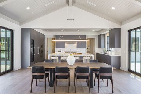 Napa Modern Farmhouse (30 Photos) - Dwell Greenwich Apartment, Elegant Powder Room, Slate Countertop, Marisa Monte, Calcutta Marble, Tribeca Loft, Malibu Beach House, Heated Towel Rack, Reclaimed Wood Beams