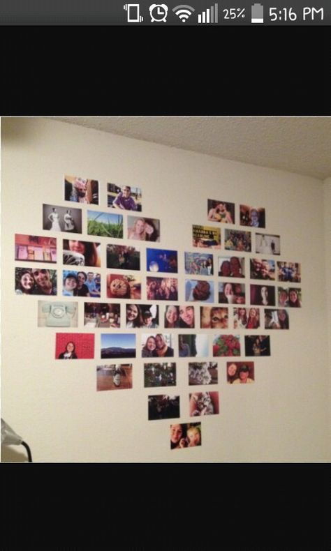 #Tumbler Photo Headboard, Heart Shaped Photo Collage, Photo Collage Diy, Heart Photo Collage, Collage Foto, Collage Diy, Diy Decorating, Vintage Keys, Photo Wall Collage