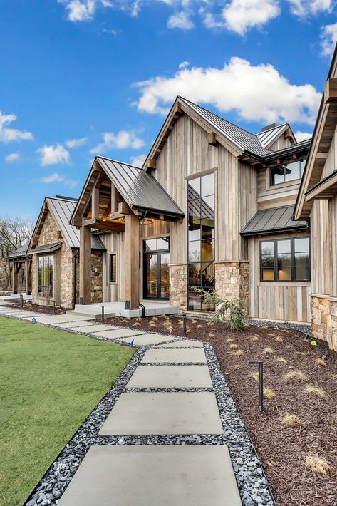 The Aspen Hill Estate | Engelsma Homes Silver Tin Roof House, Montana Ranch House Plans, Hill Country Exterior Homes, Tennessee Mountain Home, Montana Style Homes, Farmhouse Exterior Design Ideas, Texas Hill Country Homes Exterior, Rustic Mountain Home Exterior, Mountain Modern Exterior