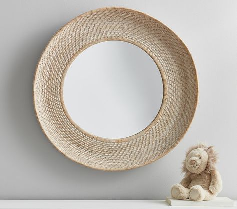 Quinn Mirror | Pottery Barn Kids Nursery Mirror, West Elm Kids, Mirror Round, Mirror On The Wall, Kids Wall Decor, Design Help, Round Mirrors, West Elm, Pottery Barn Kids