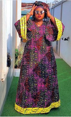 Latest Ankara Styles 2021: Stylish Ankara Kaftan - Ladeey A Shape Styles For Ankara, Ankara A Shape Gown, A Shape Ankara Gown Styles, A Shape Gown Ankara Long, A Shape Gown, Ankara Kaftan Styles, Gown Ankara Styles, A Shape Gown Ankara, Simple Ankara Gowns