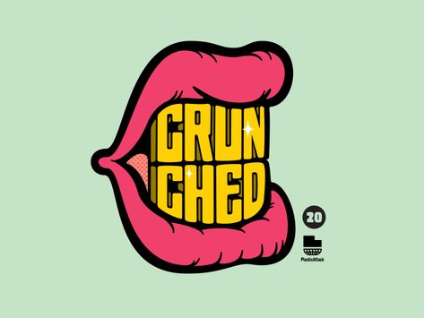 Mouth Eating Illustration, Crunch Typography, Mouth Logo Design, Bites Logo, Mouth Logo, Mouth Illustration, Mouth Graphic, Eat Logo, Lips Logo