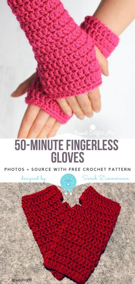 1 Hour Or Less Crochet Free Patterns Crocheted Fingerless Gloves, Crochet Fingerless Gloves Free Pattern, Eyes Crochet, Crochet Quotes, Crochet Hand Warmers, Crochet Wrist Warmers, Fingerless Gloves Crochet Pattern, Crochet Free Patterns, Glove Pattern