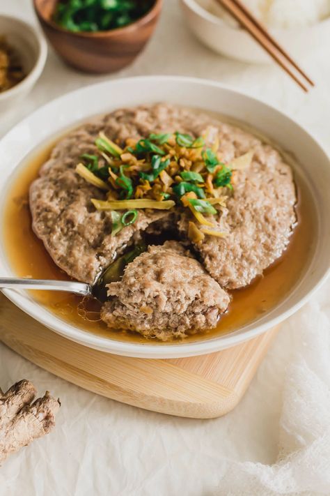 Steamed Minced Pork Recipe, Chinese Steamed Egg With Pork, Chinese Recipes With Pork, Chinese Steamed Pork Patty, Chinese Minced Pork Recipes, Steam Minced Pork Recipe, Pork Patty Recipes, Chinese Ground Pork Recipes, Hongkong Food