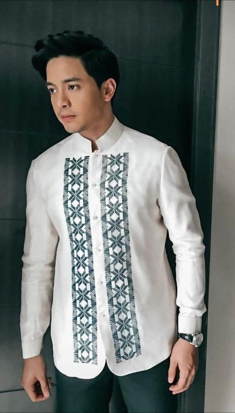 Barong Style Men, Filipino Formal Attire Men, Modern Barong Men, Modern Barong Tagalog For Groom, Modern Filipino Outfit Men, Modern Barong Tagalog Men Outfit, Barong Tagalog For Groom, Blue Barong, Barong Filipino