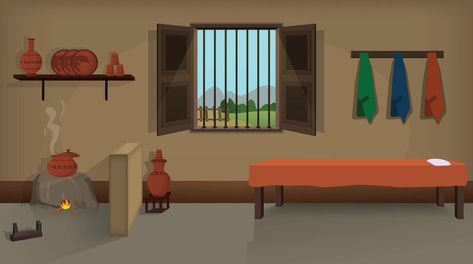 Village room inside vector, poor mud house room interior cartoon background illustrations. Free Cartoon Characters, Cartoon Maker, Bedroom Cartoon, House Cartoon, Mud House, Free Green Screen, Cartoon House, Kids Background, Photo To Cartoon