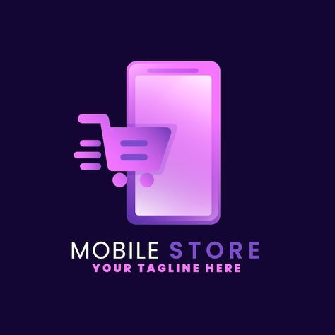 Free vector gradient mobile store logo t... | Free Vector #Freepik #freevector #mobile-logo #store-logo #personal-logo #logo Mobile Store Logo, Mobile Logo, Vector Gradient, Mobile Store, Store Logo, Mobile Shop, Logo T, Personal Logo, Photo Logo