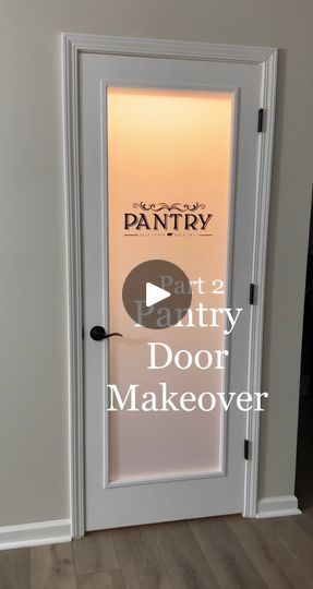 DIY pantry door- Week 2 my diy door is DONE and I made it MYSELF! I’ll admiring this door for a while if you need me! Trim, Paint, and Plexiglass is from lowe’s. Privacy film and decal is from Amazon. #diy #pantrydoor #diypantrydoor #pantrymakeover #homeidea #flipped | Hailey Stairs | Barbar60 · Vampire (Speed Up) How To Make A Pantry Door, Diy Plexiglass Door, Pantry Door Diy, Pantry Door Makeover, Diy Pantry Door, Lakehouse Renovation, Painted Pantry Doors, Pantry Door Ideas, Painted Pantry