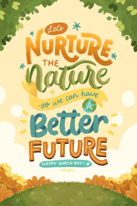 Earth Day Lettering Quotes Poster Wallpaper Nature, Slogan On Save Earth, Slogan On Save Environment, Slogan On Environment, Go Green Slogans, Earth Day Slogans, Save Earth Posters, Slogan Writing, Slogan Ideas