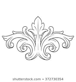 Scroll Ornament, Decoupage Images, Baroque Frame, Filigree Tattoo, Baroque Frames, Ornament Drawing, Flash Tattoo Designs, Baroque Design, Baroque Pattern