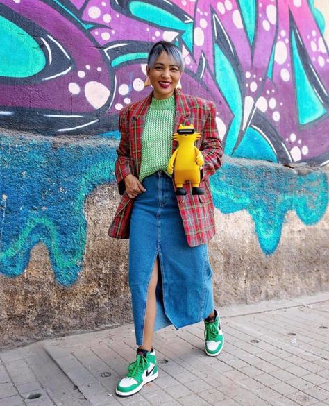 Cute Blazers, Denim Outfits, Street Style Winter, Street Style Inspiration, Mode Inspo, Colourful Outfits, Denim Outfit, Work Attire, Missoni